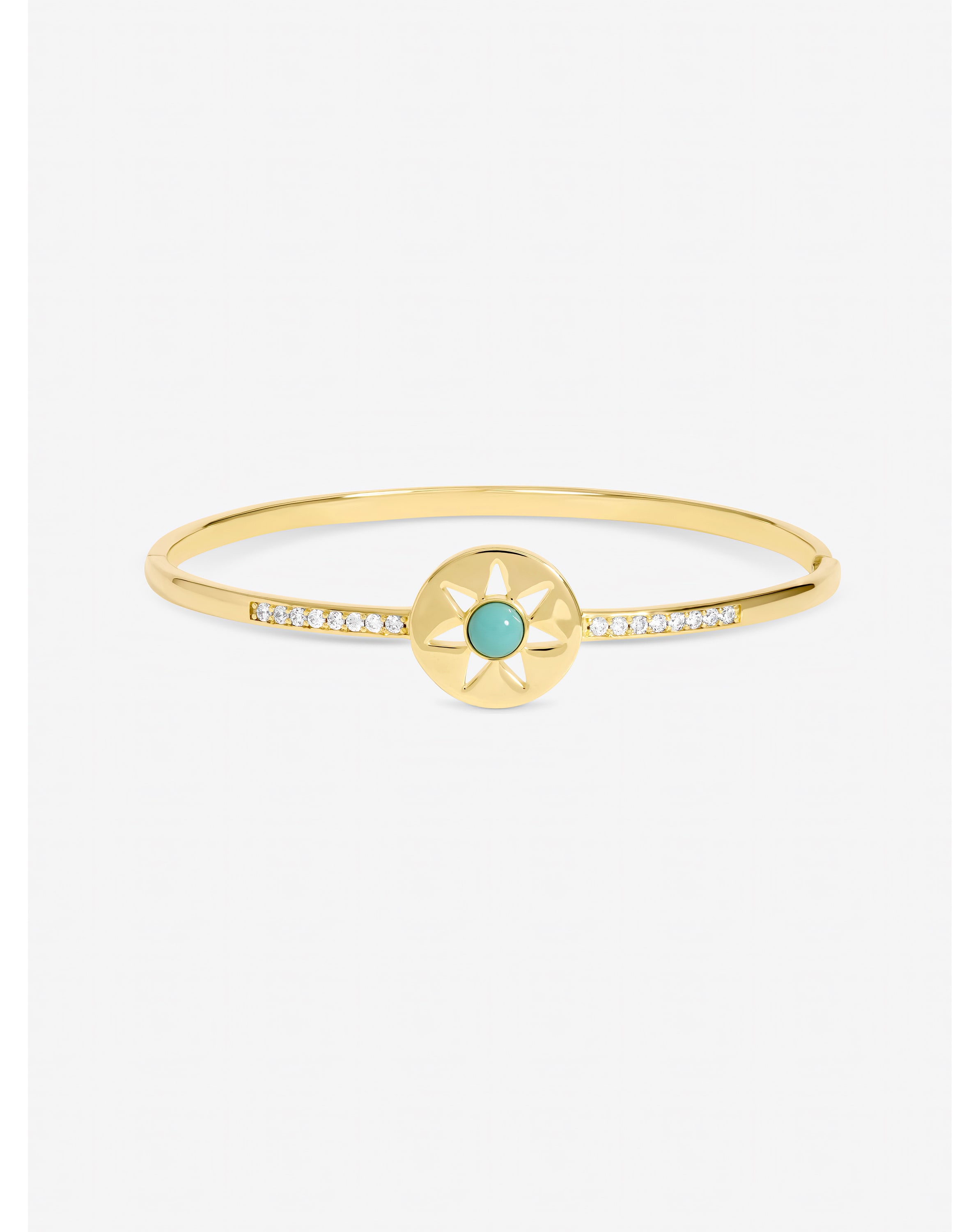 New In - Gold Plated Turquoise Celestial Bangle