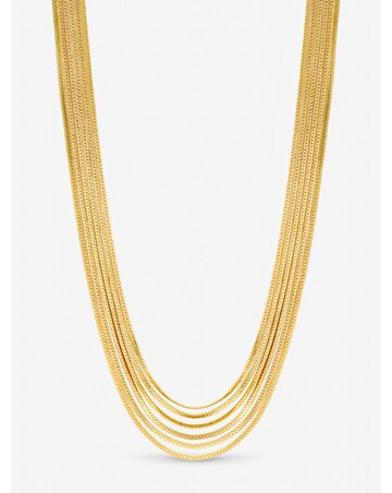 Inicio Gold Plated Multi Layered Necklace - Gift Pouch