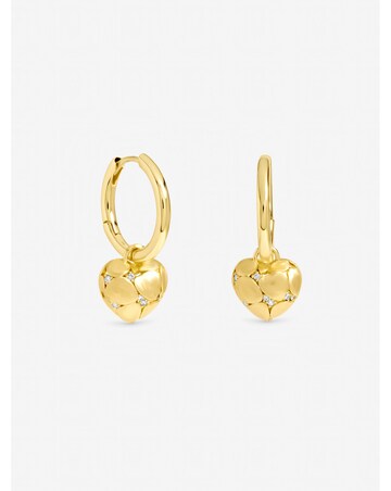 Jon Richard Gold Plated Satin Heart Earrings