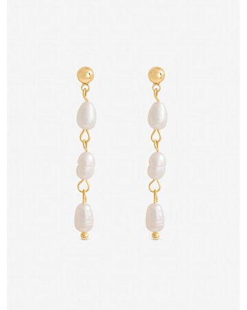 Jon Richard Real Freshwater Linear Drop Earrings