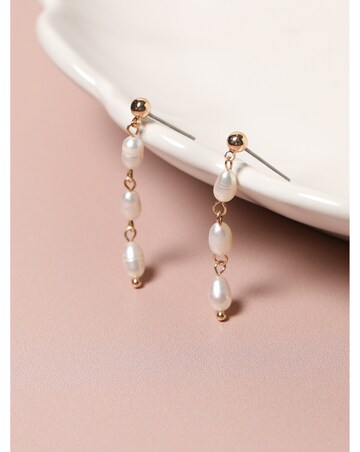 Jon Richard Real Freshwater Linear Drop Earrings