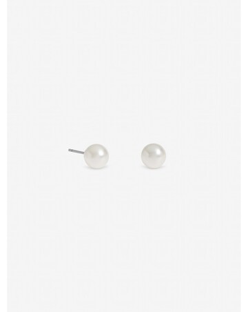 Jon Richard Silver Plated Small White Pearl Stud Earrings