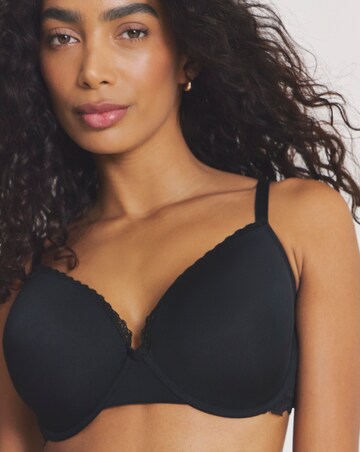 Pretty Secrets Supersoft Wired Balcony Bra (D-E) Black