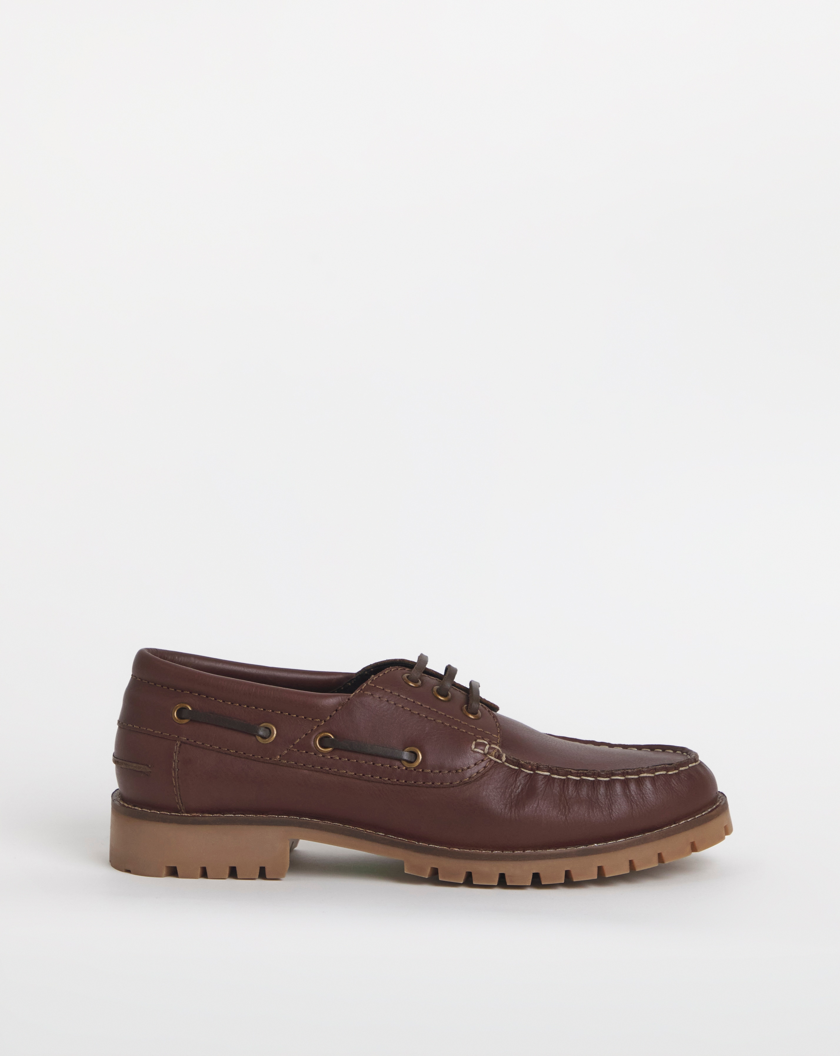 Leather Cleated Sole Boat Shoe W