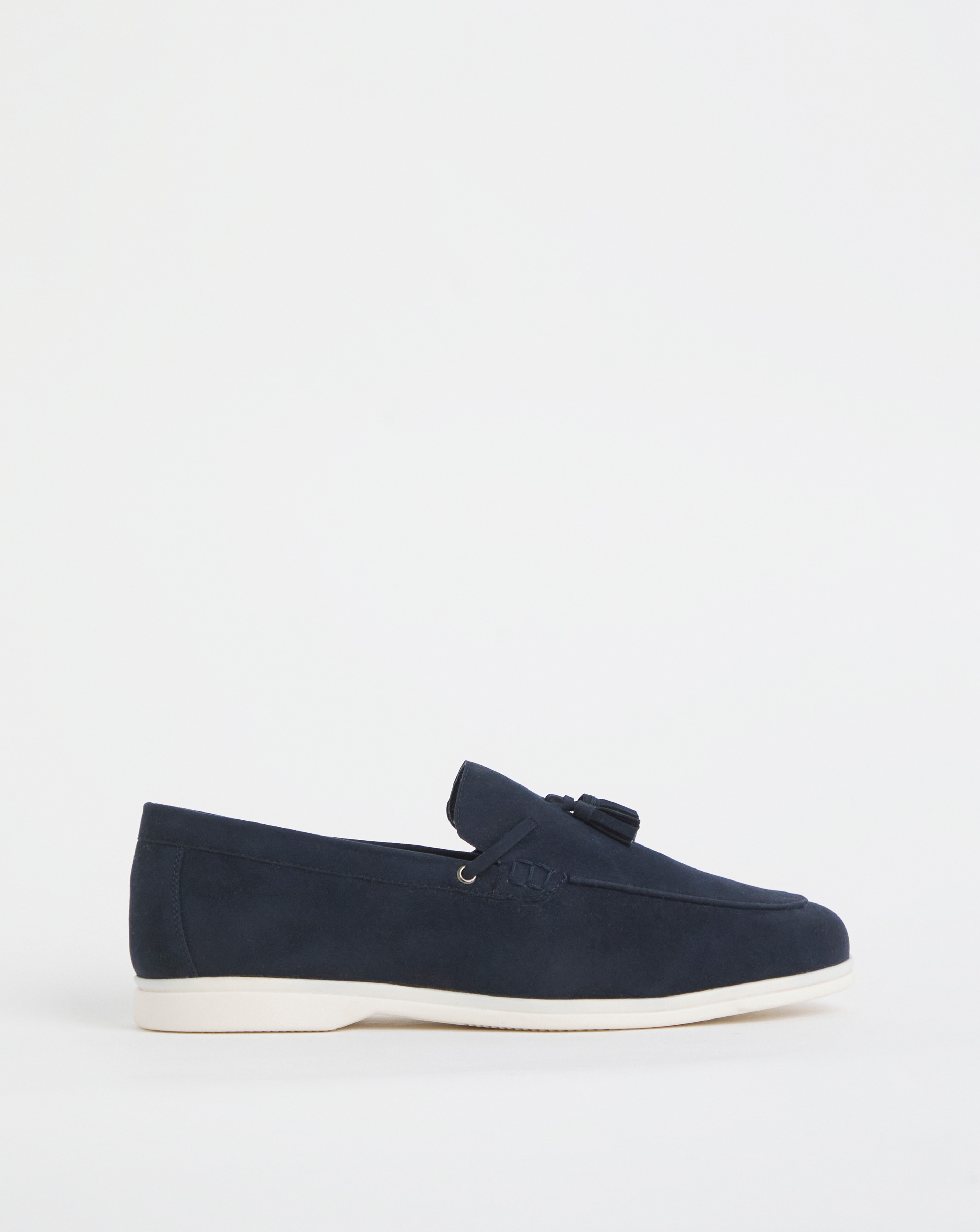 Suede Look Tassle Loafer Wide Fit