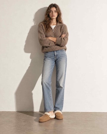 EVERAU Creago Moccasin Slippers in Chestnut