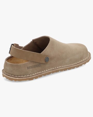Birkenstock Lutry Suede Gray Taupe Clogs Standard Fit