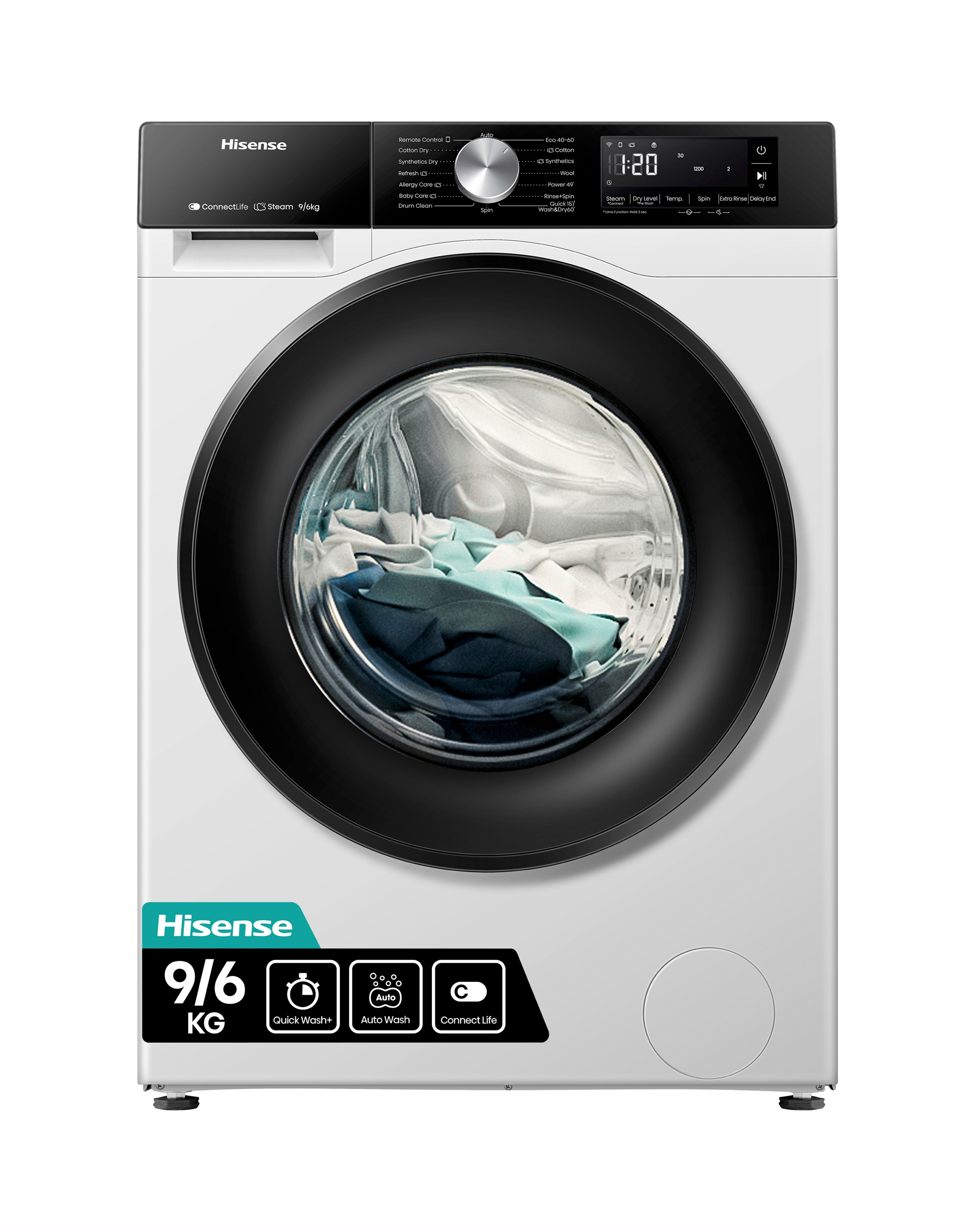 Hisense WD3S9043BW3 9kg Washer Dryer