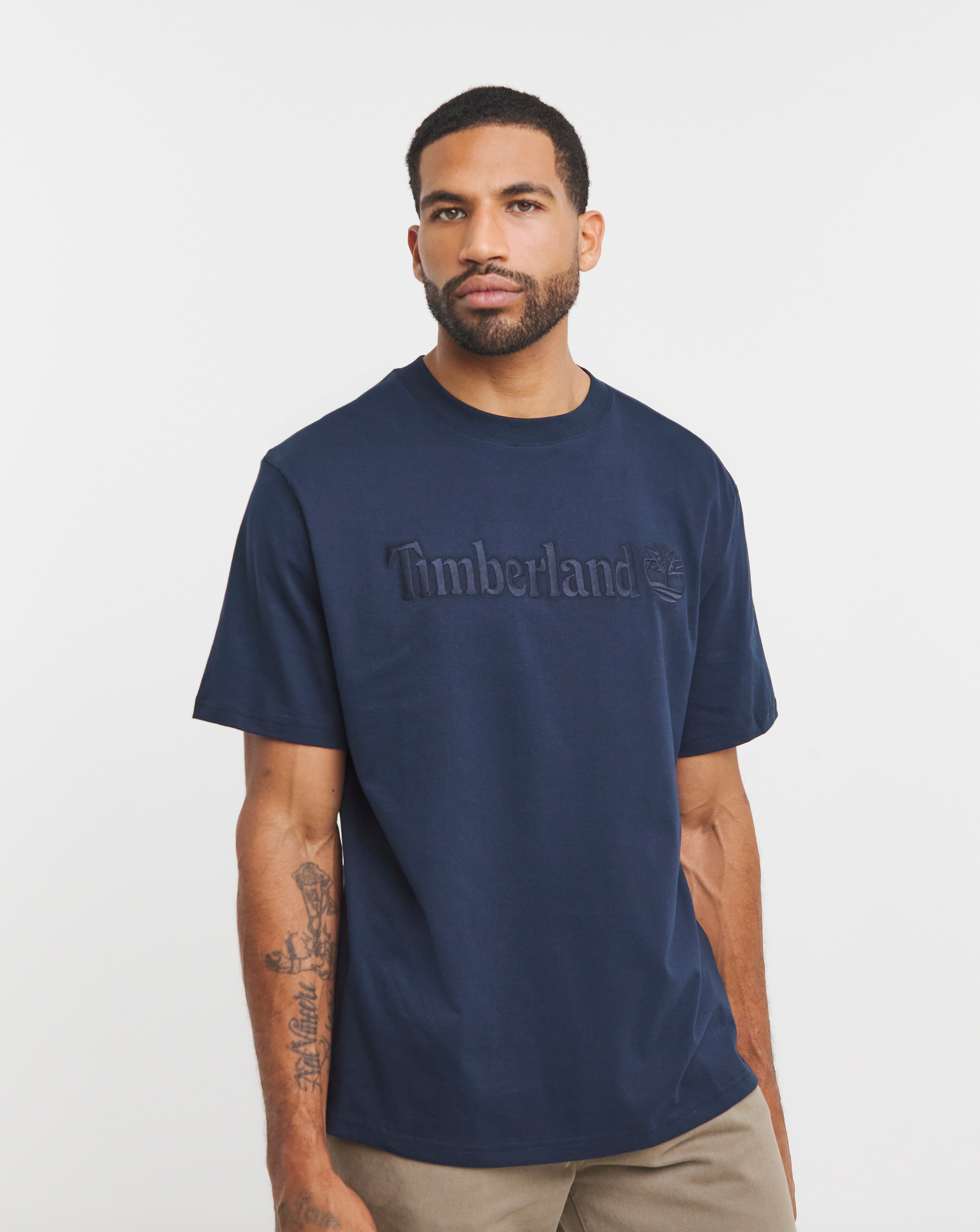 Timberland Embroided Logo T-Shirt - Navy