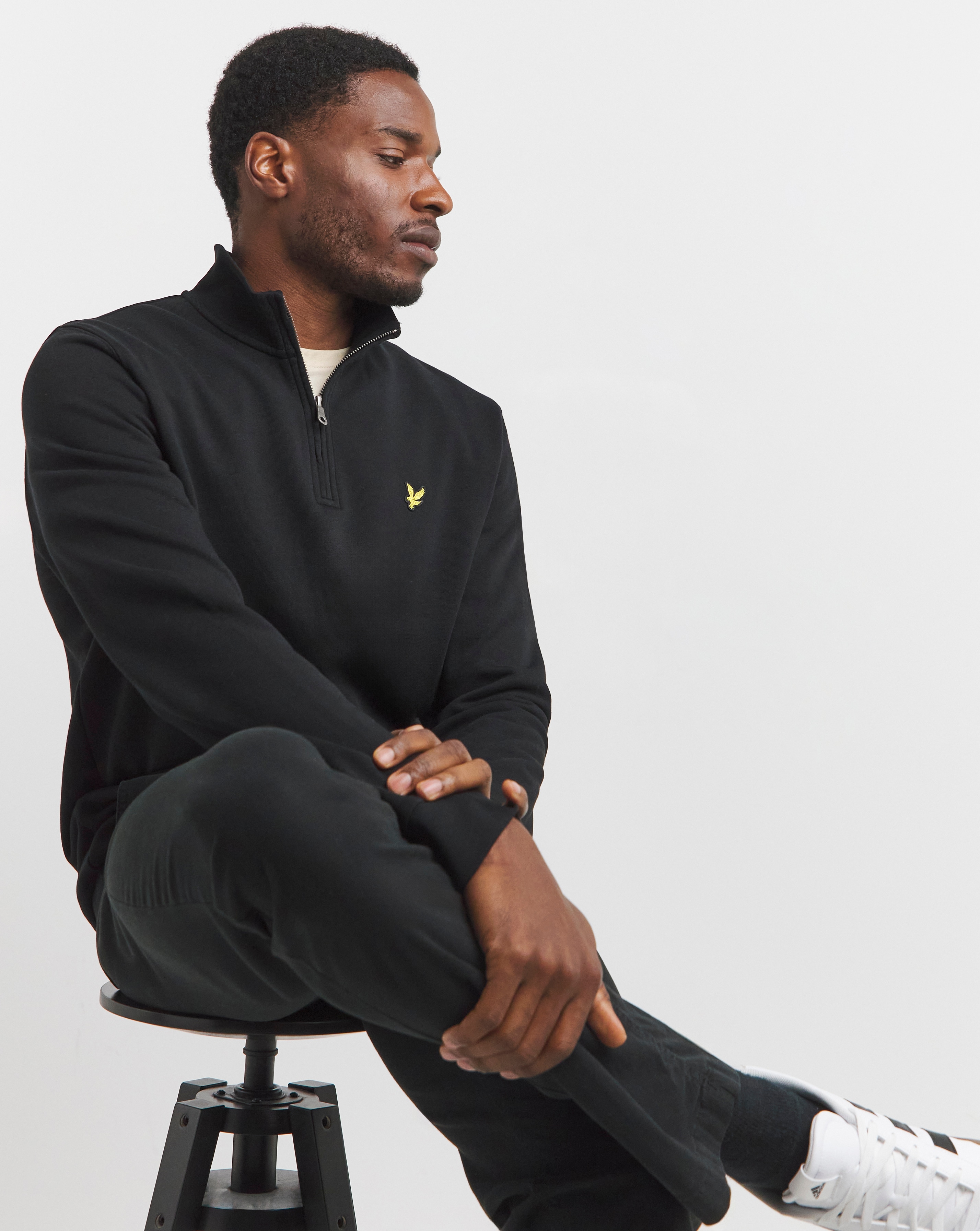 Lyle & Scott Black 1/4 Zip Sweatshirt