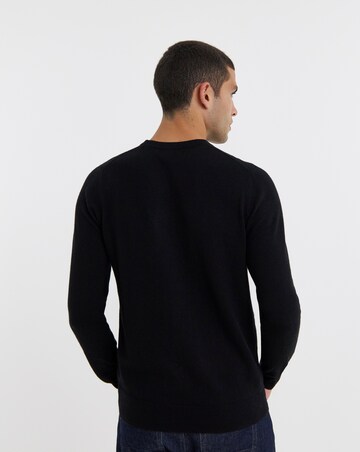 Lyle & Scott Cotton Merino Crew Neck Jumper - Black