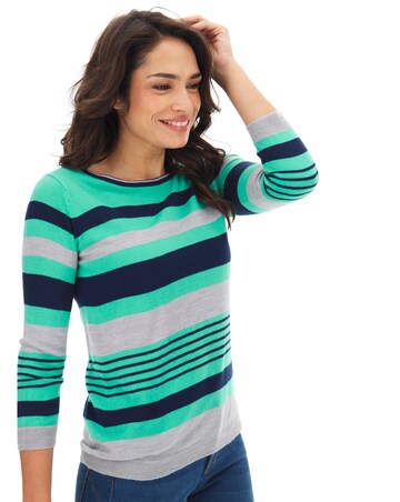Julipa Navy Stripe Super Soft Stripe Jumper