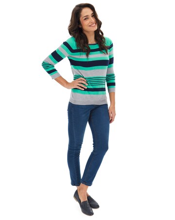 Julipa Navy Stripe Super Soft Stripe Jumper