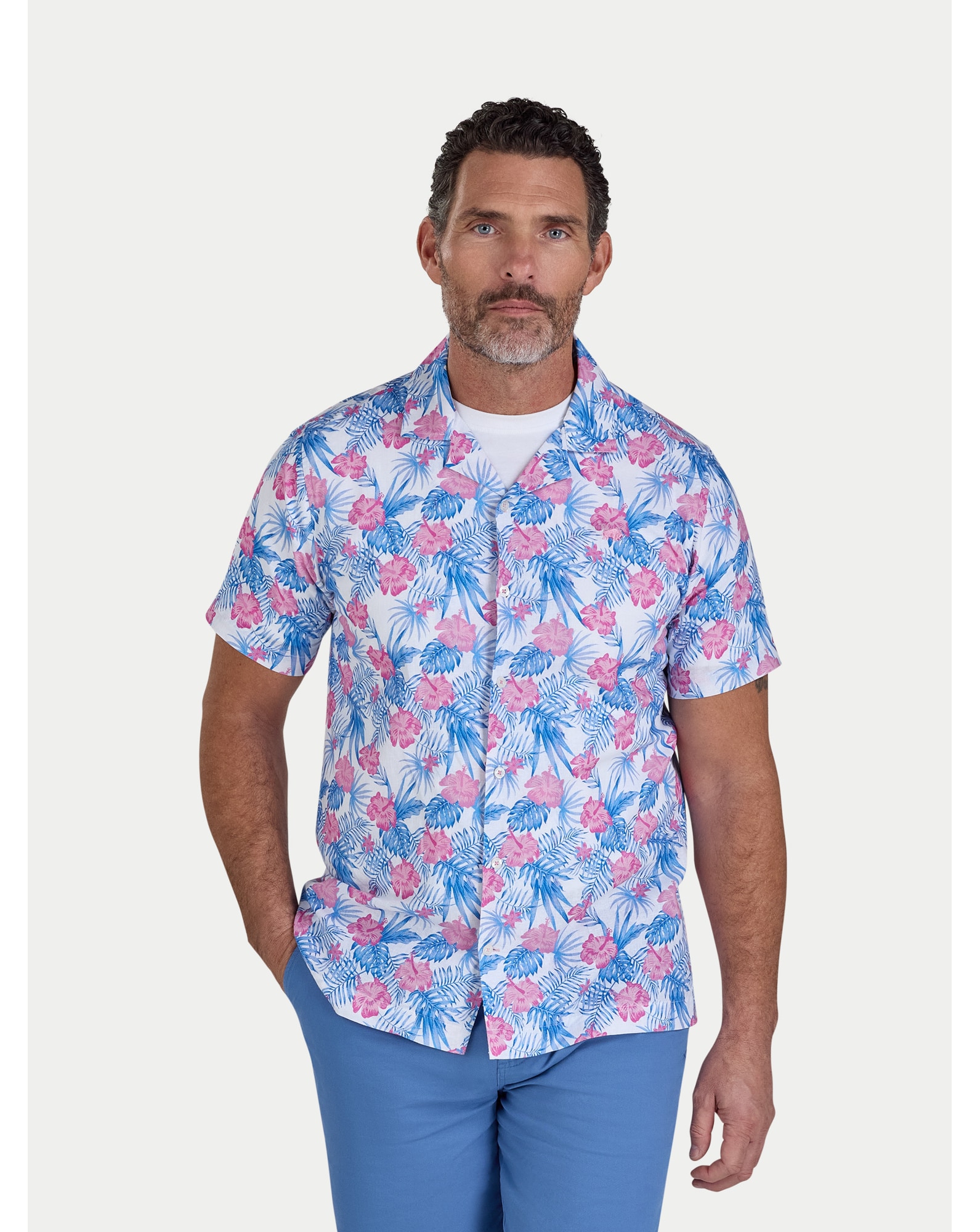 Raging Bull Maldives Floral Linen Shirt