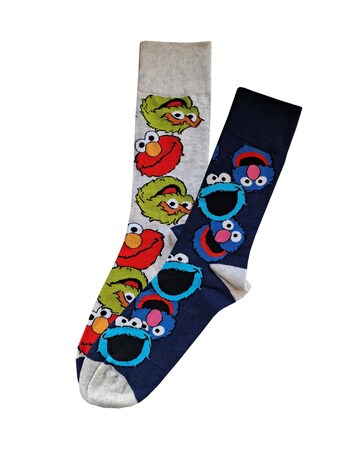 Mens 6pk Sesame St Socks