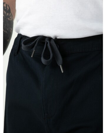 SPENCER 2-D555 Navy Full Elastic Waist Stretch Shorts With Drawcord