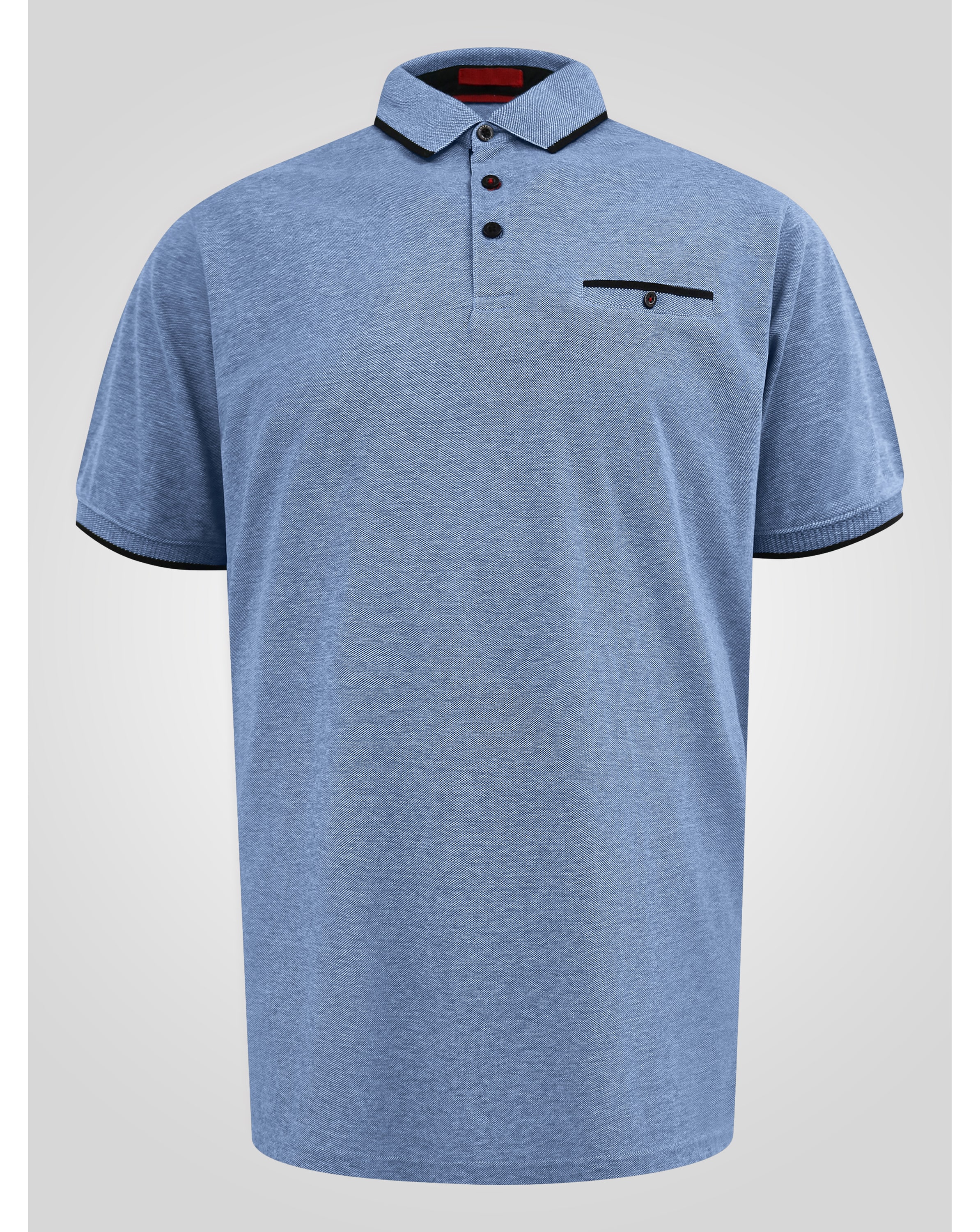 New In - D555 Harvey Blue Jacquard Collar Polo