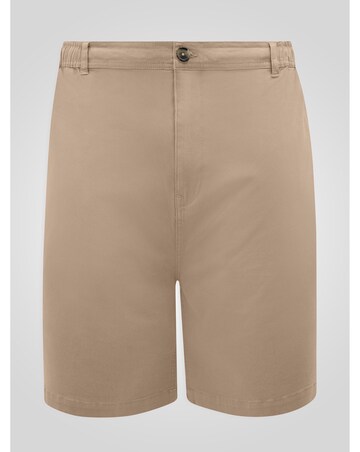 SPENCER 1-D555 Sand Full Elastic Waist Stretch Shorts With Drawcord