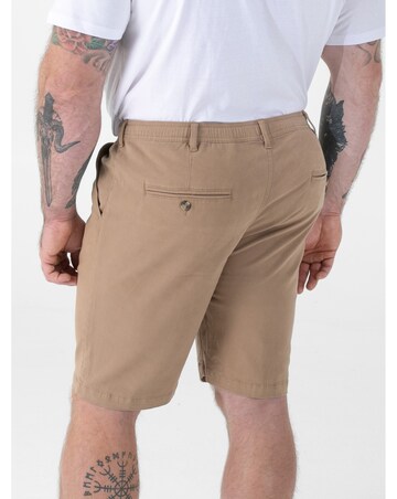 SPENCER 1-D555 Sand Full Elastic Waist Stretch Shorts With Drawcord