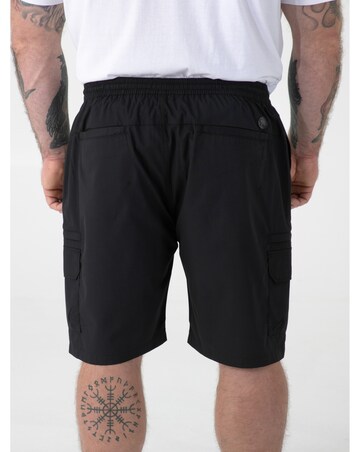 THOMAS-D555 Full Elastic Waist Stretch Shorts With Leg And Back Zipper Pocket