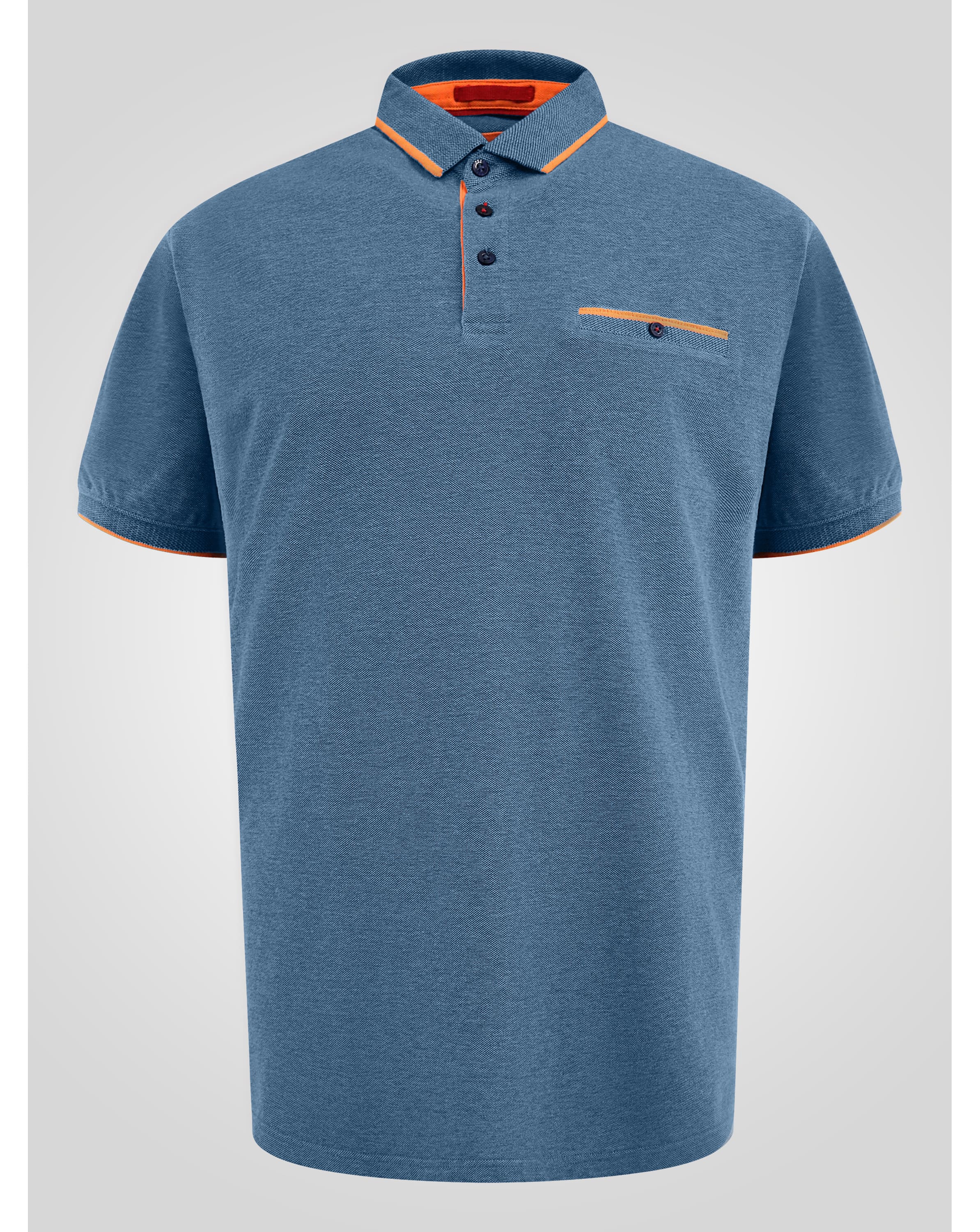 New In - D555 Harvey Teal Jacquard Collar Polo