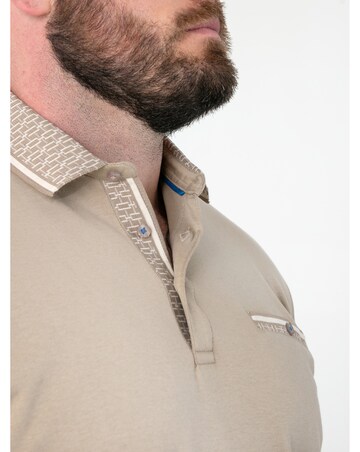 BARRETT 1-D555 Stone Interlock Polo With Jacquard Collar And Cuff With Pocket