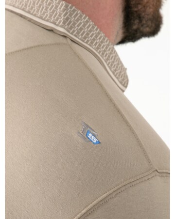 BARRETT 1-D555 Stone Interlock Polo With Jacquard Collar And Cuff With Pocket