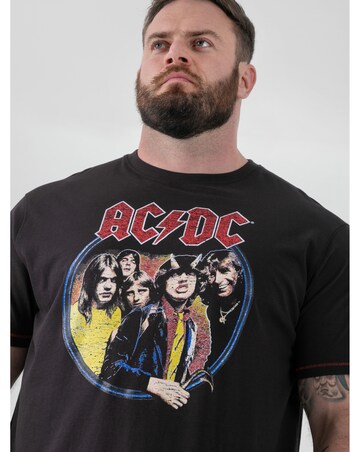 D555 Big And Tall Hugh Official Acdc Highway To Hell Printed -Shirt - Black