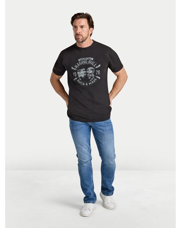 Raging Bull Ruck & Maul Distress Printed T-Shirt Black