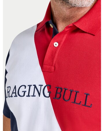 Raging Bull Contrast Sleeve Pique Polo Navy