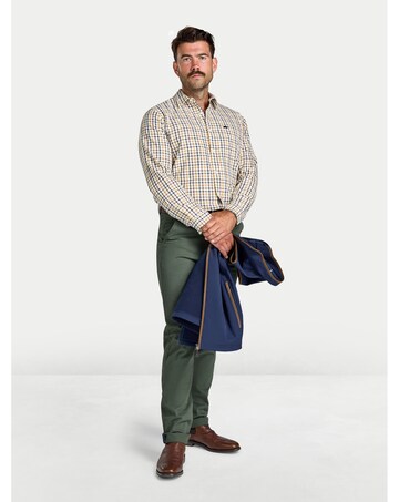 Raging Bull L/S Country Check Brushed Cotton Twill Shirt Mustard