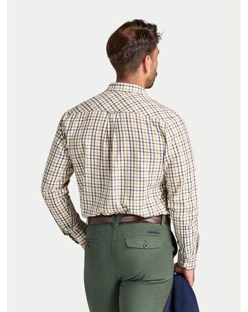 Raging Bull L/S Country Check Brushed Cotton Twill Shirt Mustard