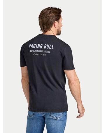 Raging Bull Authentic Rugby Back Print T-Shirt Charcoal
