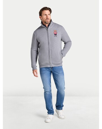 Raging Bull Zip Through Bully Sweat Grey Marl