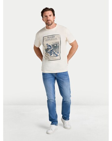 Raging Bull Vintage Rugby Poster T-Shirt Cream