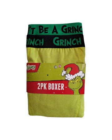 Mens 2pk The Grinch Boxer Shorts