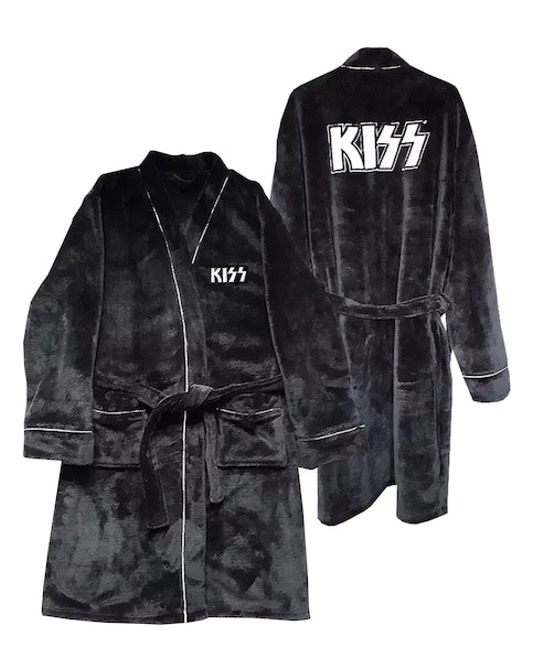 New In - Mens Kiss Fleece Dressing Gown