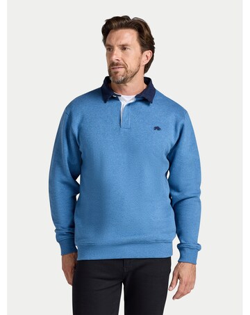 Raging Bull Rugby Collar Sweat Denim Blue