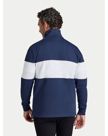 Raging Bull Cut & Sew Panel Quarter Zip Navy
