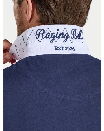 Raging Bull Harlequin Panel Rugby Shirt Pink