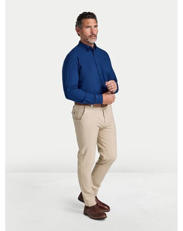Raging Bull L/S Soft Brushed Melange Twill Shirt Navy