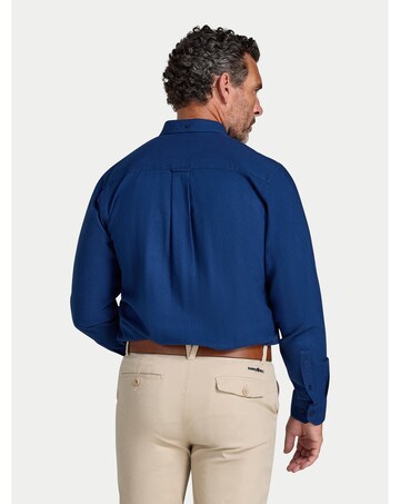 Raging Bull L/S Soft Brushed Melange Twill Shirt Navy
