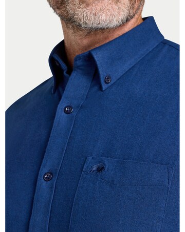 Raging Bull L/S Soft Brushed Melange Twill Shirt Navy
