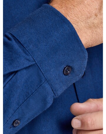 Raging Bull L/S Soft Brushed Melange Twill Shirt Navy