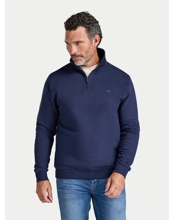 Raging Bull Classic Jersey Quarter Zip Sweat Navy