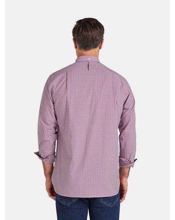 Raging Bull Long Sleeve Graph Check Poplin Shirt Red