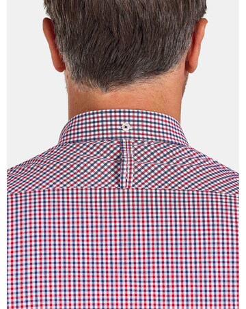 Raging Bull Long Sleeve Graph Check Poplin Shirt Red