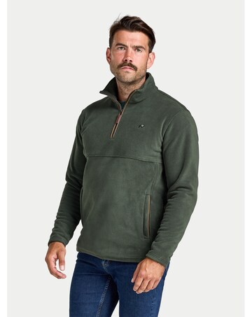 Raging Bull Quarter Neck Classic Fleece Khaki