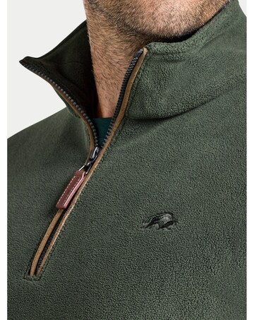 Raging Bull Quarter Neck Classic Fleece Khaki