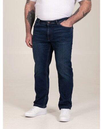 D555 Foster-Straight Fit Ultra Flex Stretch Blue Stonewash Denim Jean
